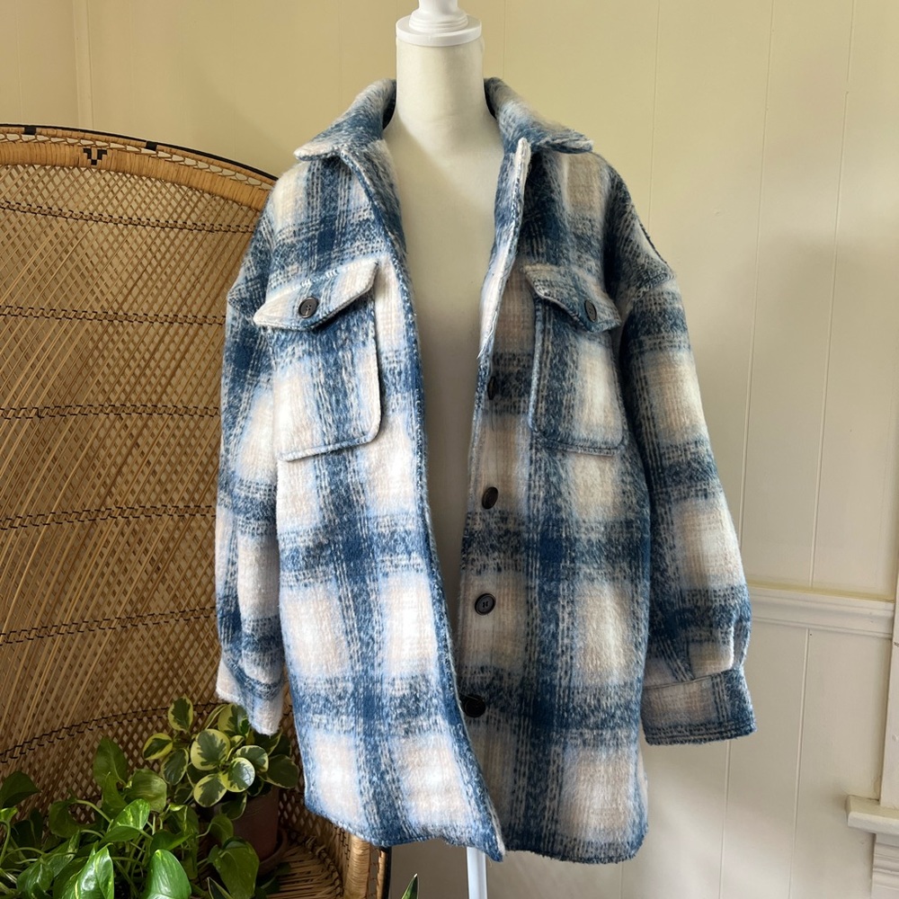 brushed plaid shacket 🌚